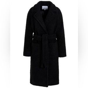 Ganni Boucle Wrap Coat